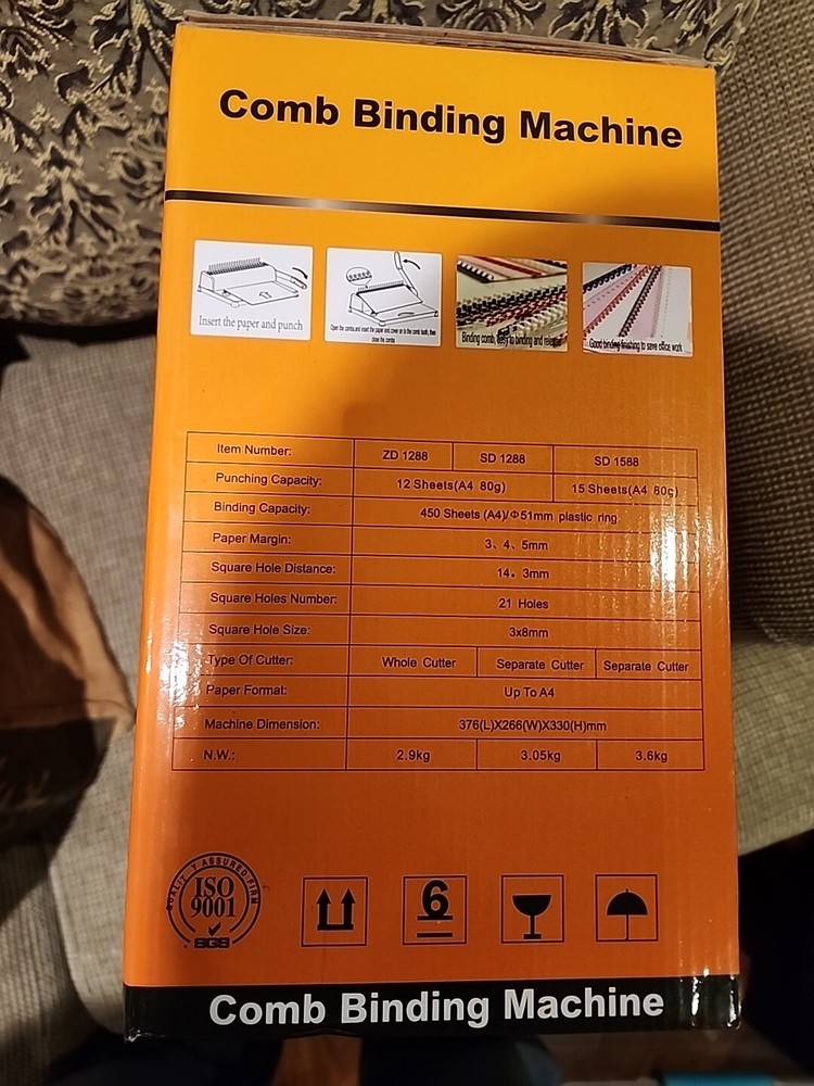Comb Binding Machine Brand New In Box. G