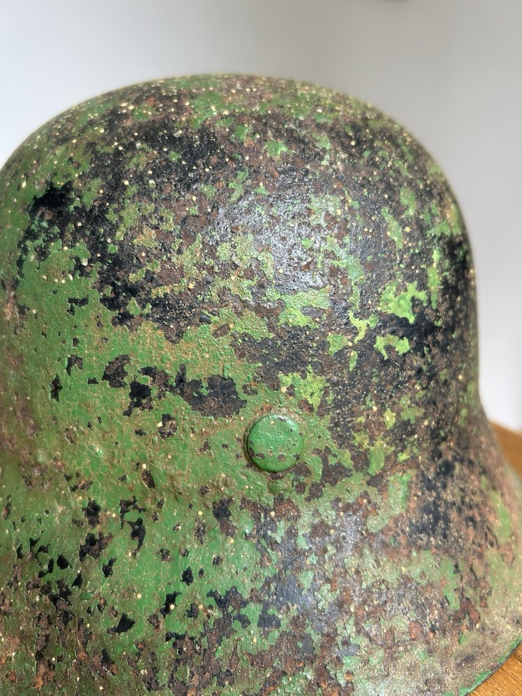 WW2 M40 Green Camo German Helmet