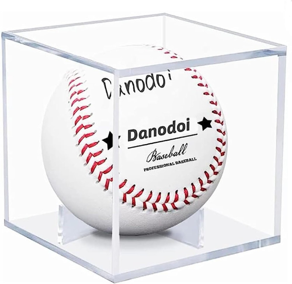 UV-Protected Baseball Display Case - Durable Acrylic Cube for Autographed Balls