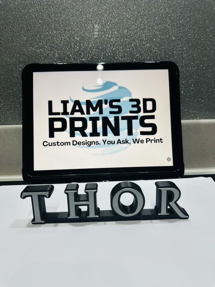 Decorative Thor Marvel 3D logo Sign Display Pops Self Standing