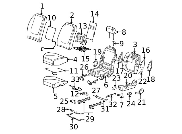 Genuine GM Seat Support 22717225