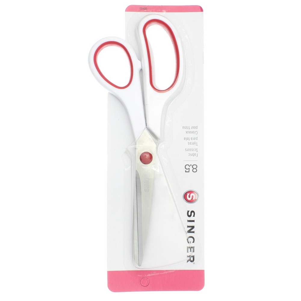 2 Pack Singer Fabric Scissors Fabric Scissors, White & Red