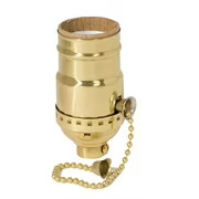 B&P Lamp Solid Brass, Pull Chain Lamp Sockets