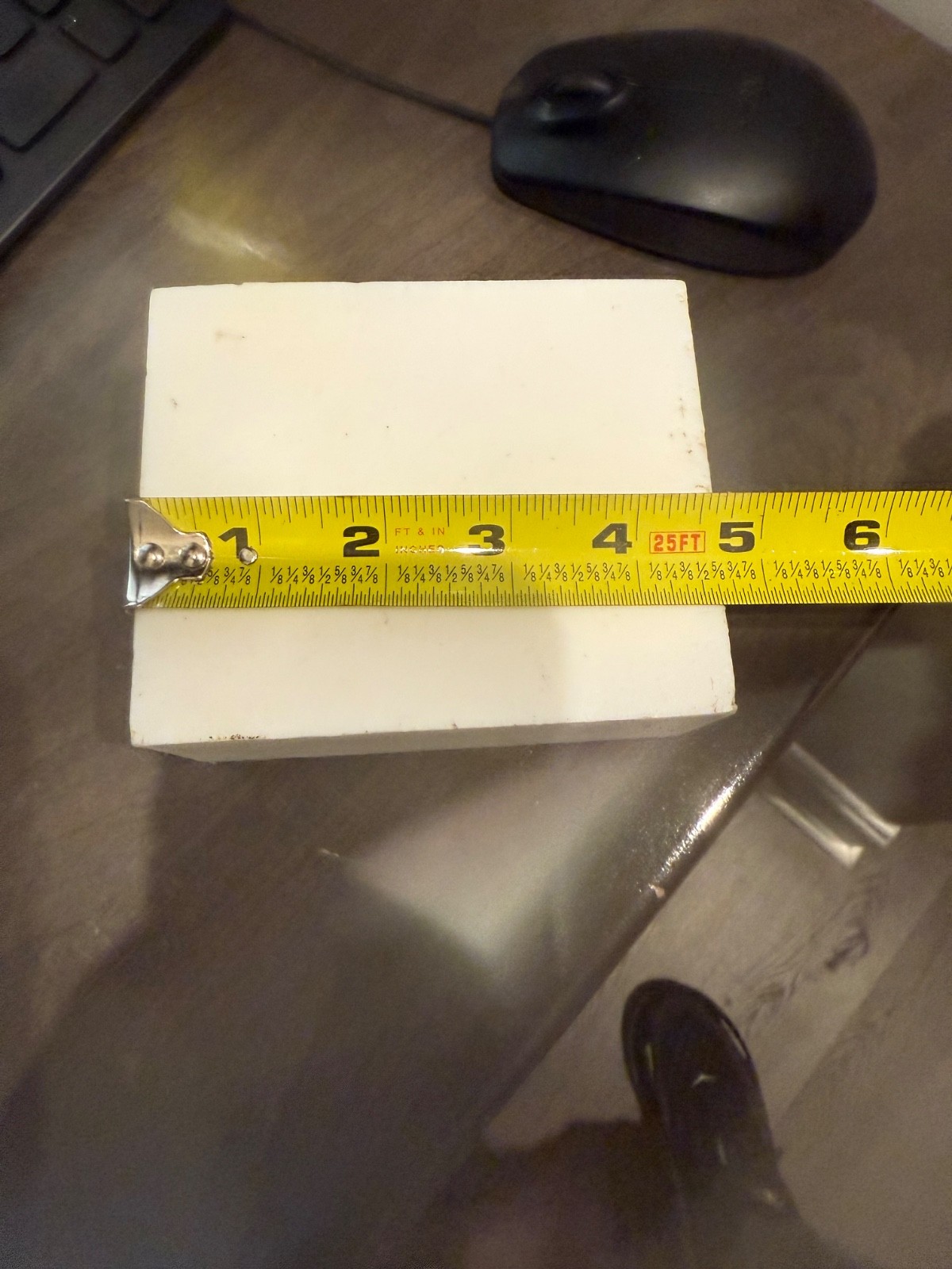 Teflon Solid Block PTFE Natural Virgin 3 pounds