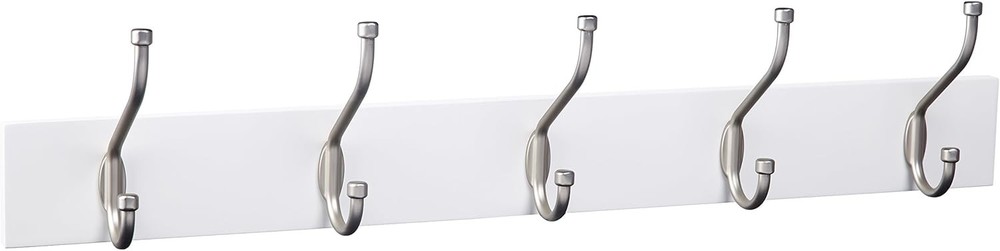 Rectangular Farmhouse Wall-Mounted Coat Rack Entryway & Bedroom Storage