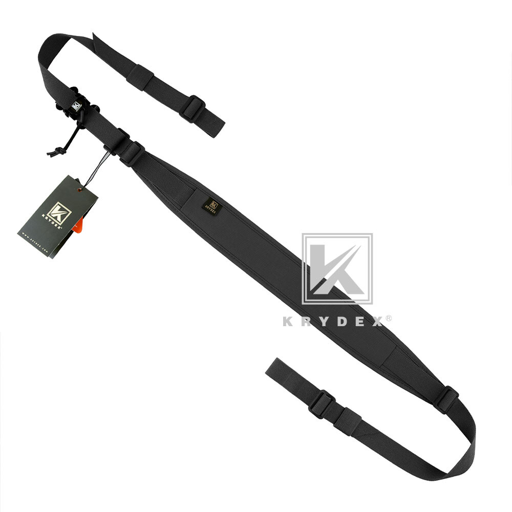 KRYDEX Tactical Sling Modular Slingster Pull Tab 2-Point Sling Adjustable Black