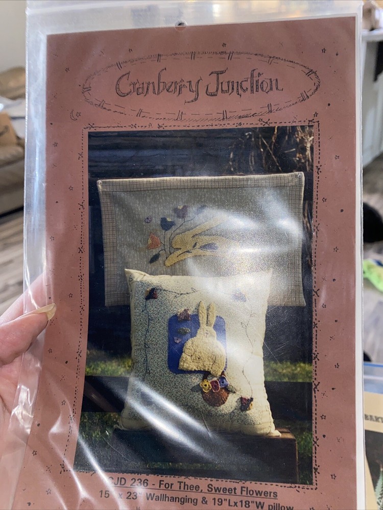 Cranberry Junction For The Sweet Flowers Pillow Pattern & Wall hanger Pattern