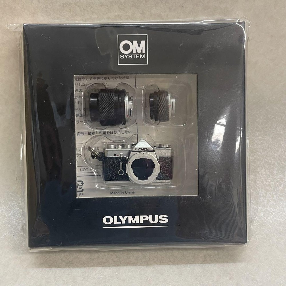 Olympus OM-1 Keychain /Strap ( Miniature + Interchangeable Lenses) BLK F/S Used