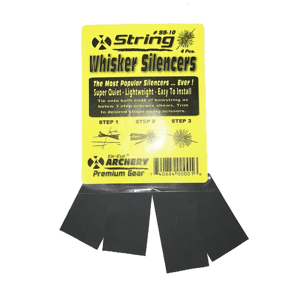 4PC Bowstring Cat Whisker Silencers Reducing Bow String Noise Vibration ARCHERY