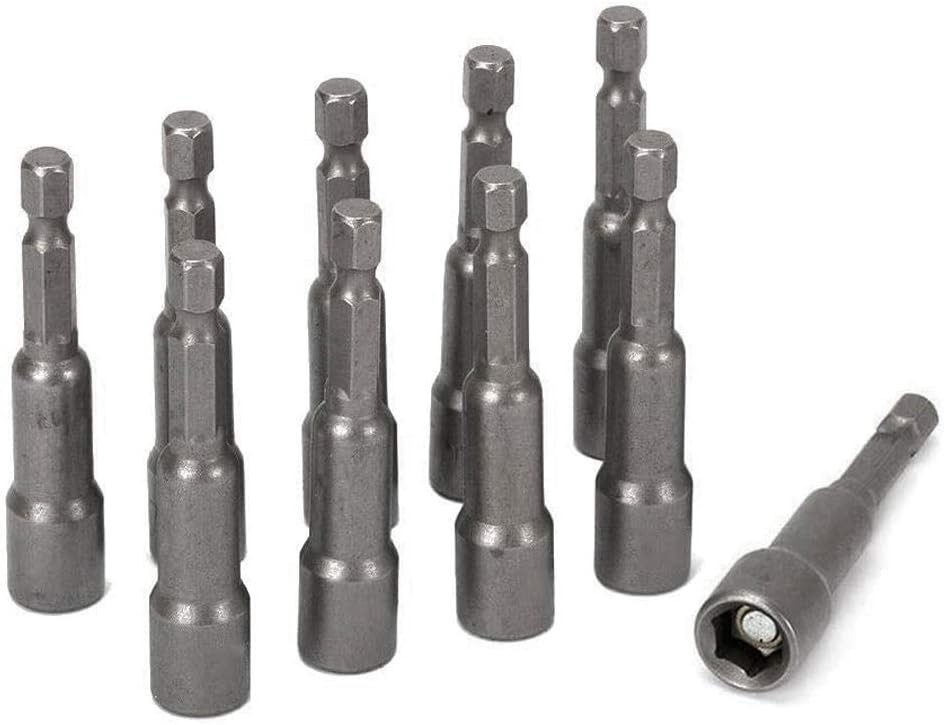 Mesee Pcs Power Nut Driver Set Inch Hex Shank Magnetic Extension Socket