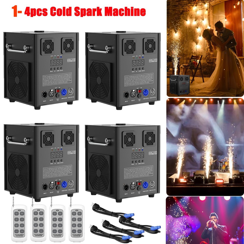 Large Cold Spark Firework Machine With Wireless Remote Stage Effect DMX Party