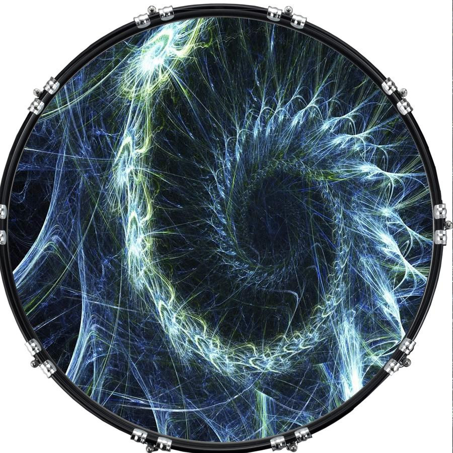 20" Custom Bass Kick Drum Front Head Skin Graphical Abstract 7