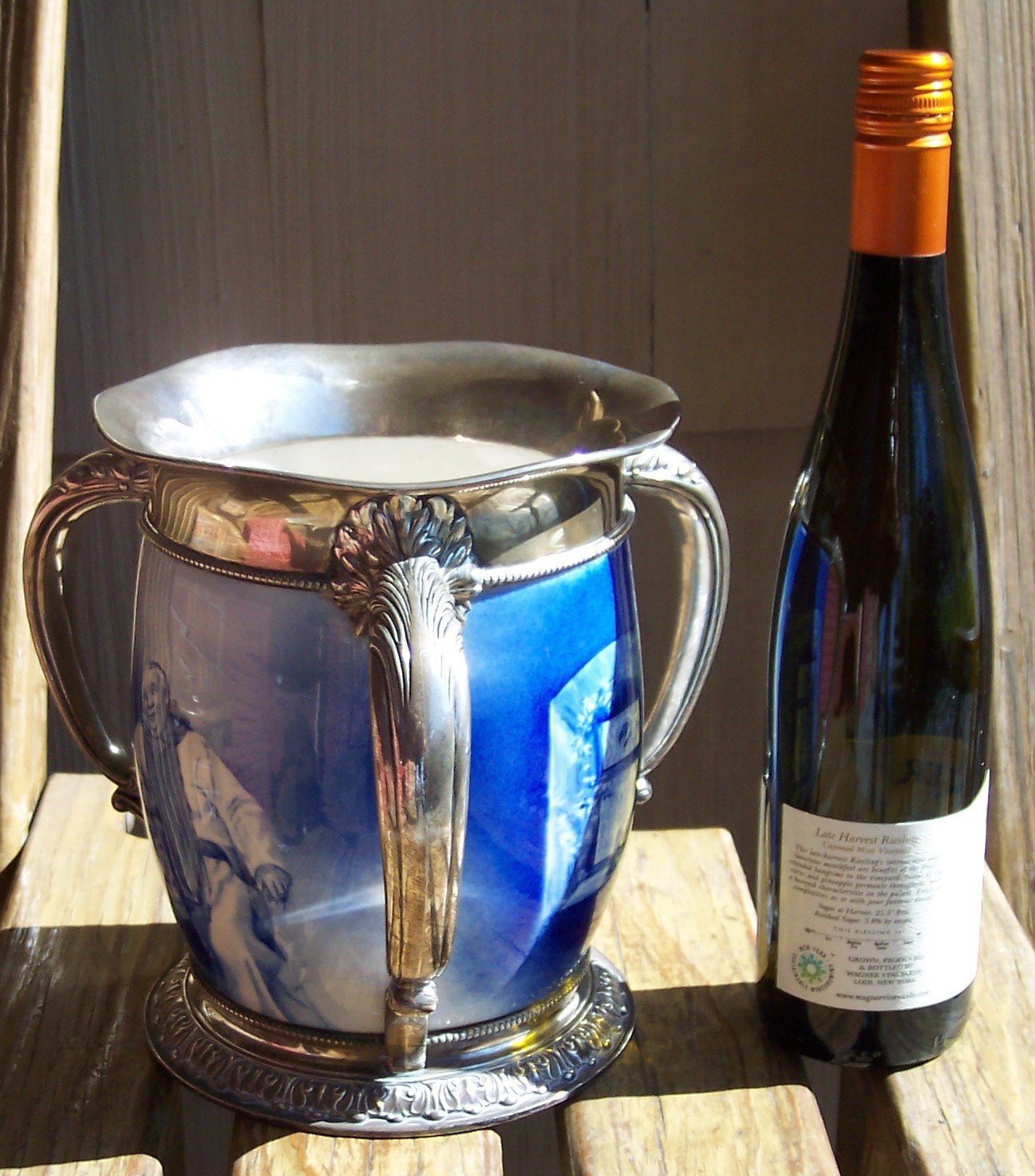 CAC Ceramic Arts Co Lenox Gorham Sterling Silver Loving Cup Stein 5  1/2 Pint