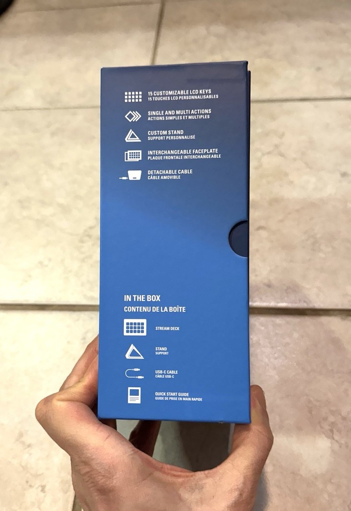 Stream Deck Mk 2 Black Empty Box With Inserts & Manual