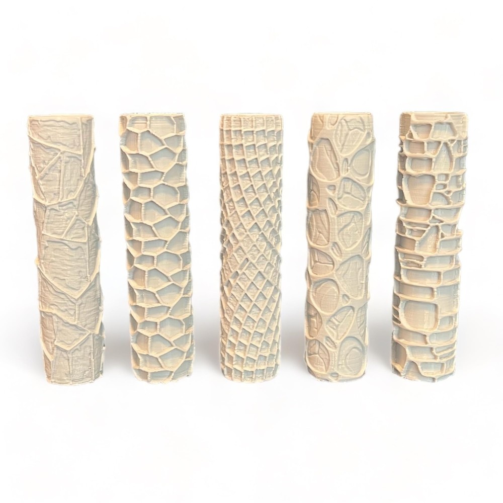 NorthFen Texture Roller 5 Pack Gaming Terrain Bundle for D&D, Battle Mat, Dun...