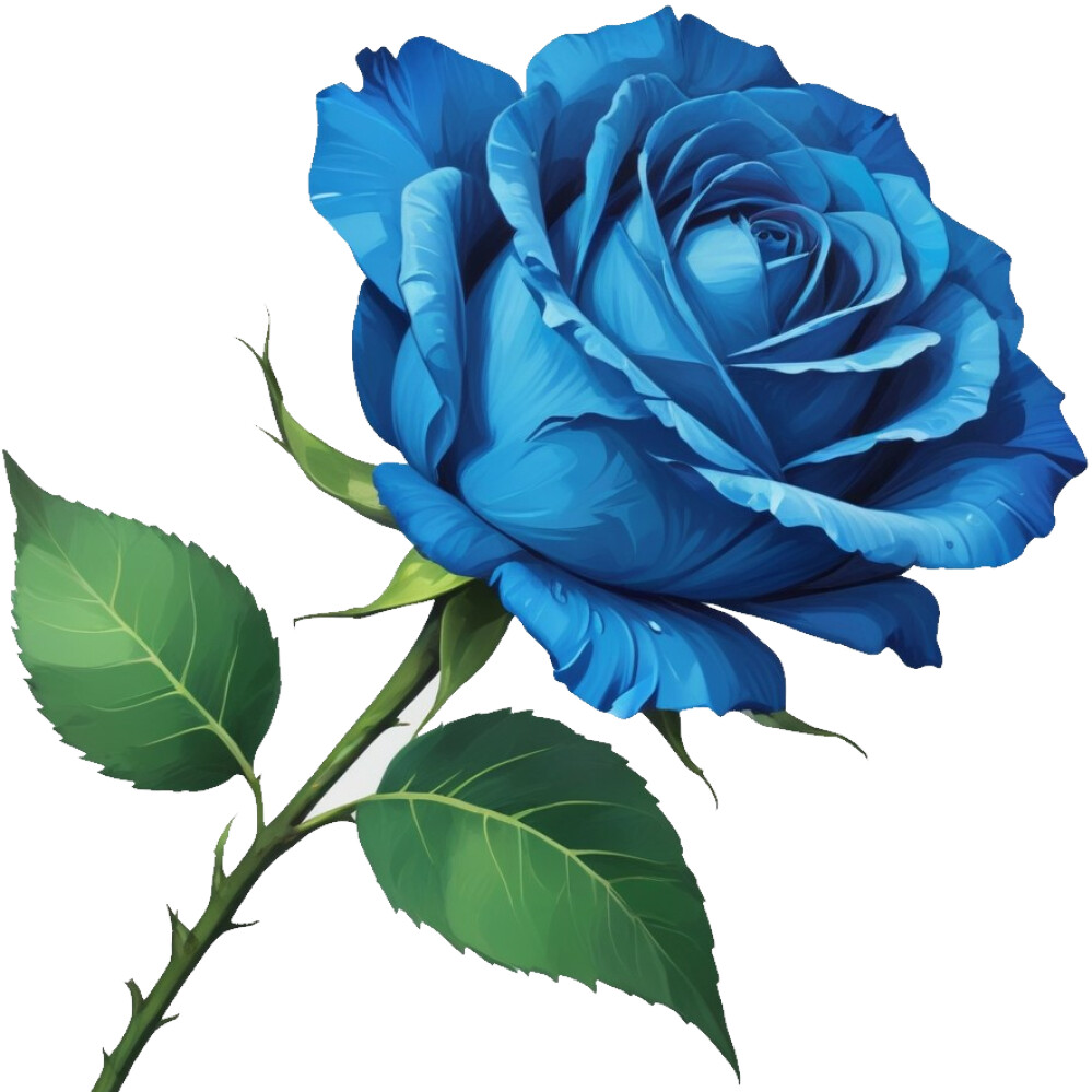 30 Custom Blue Rose Special Personalized Address Labels