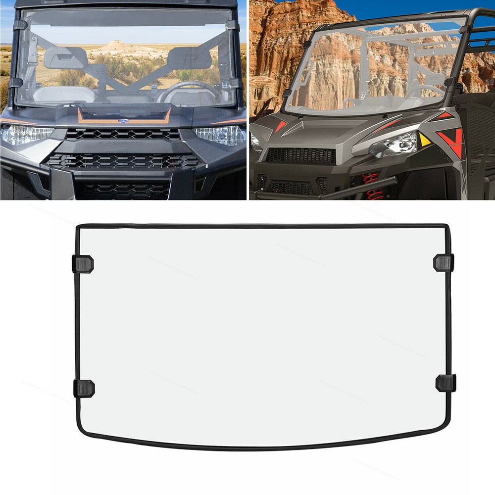 Front Windshield Full Clear Windscreen Fit for 2012 2013-25 Polaris Ranger XP