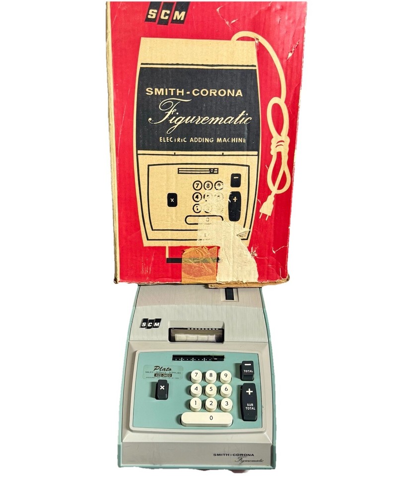 Smith Corona SCM 708 Figurematic Electric Adding Machine Original Box TESTED