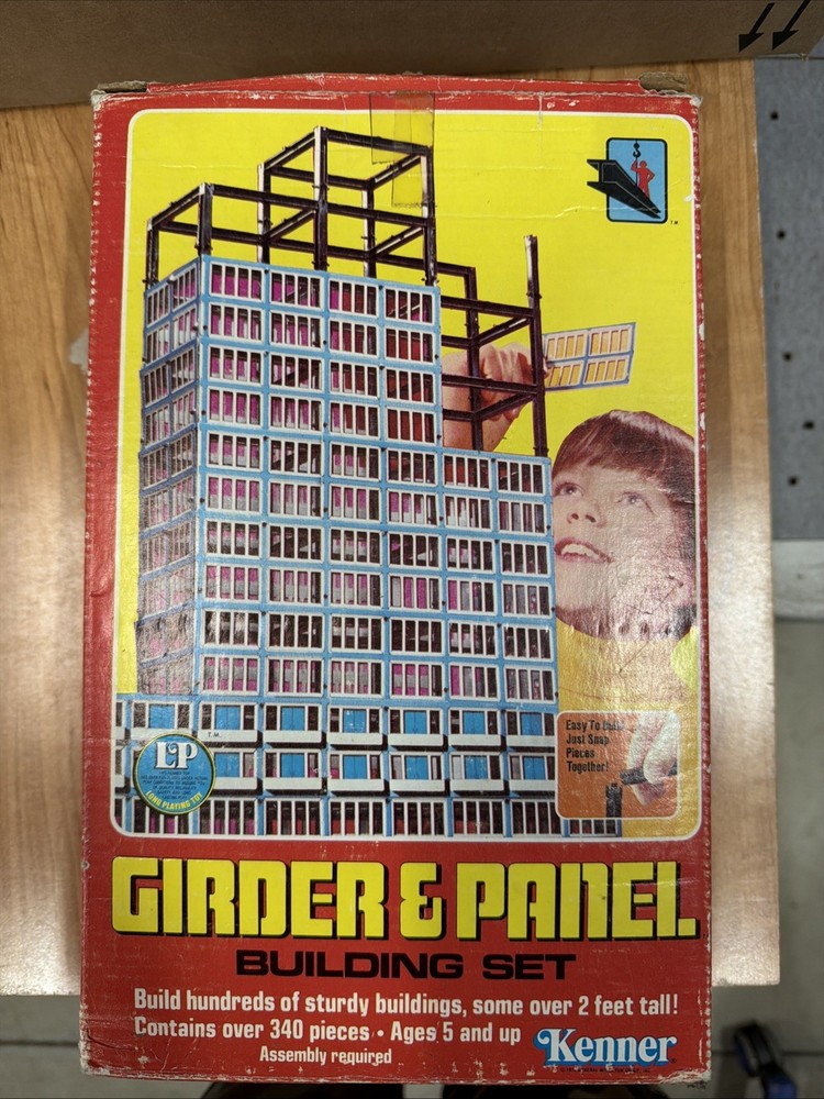 Vintage 1970s Kenner beam and panel construction set