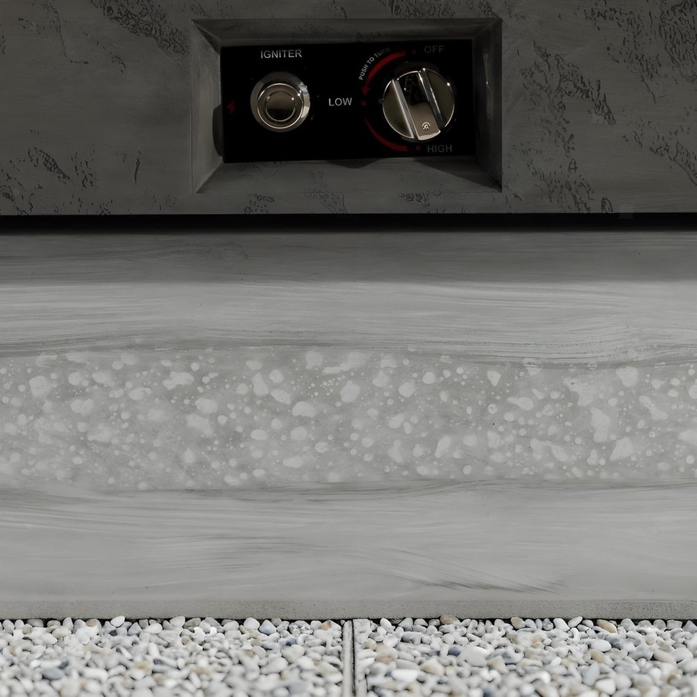 Outdoor Firepit Table, 48 x 24 Inch Rectangle Fire Pit Table, 50000 BTU