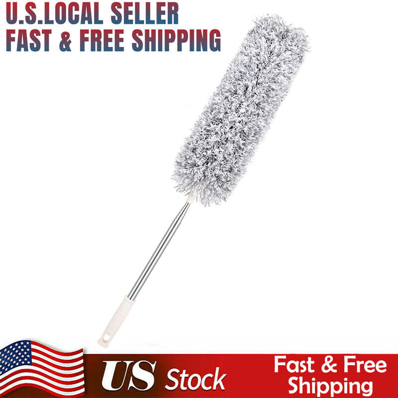 Duster with Extension Pole Bendable Head Extendable Duster for Fan High Ceiling