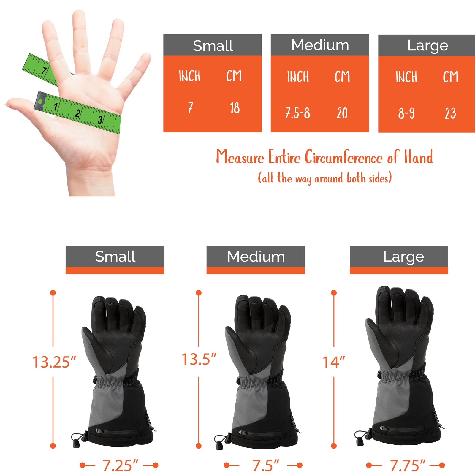 Morvat 16+ Hour Charge Men/Women Rechargeable Battery Electric Heated Gloves
