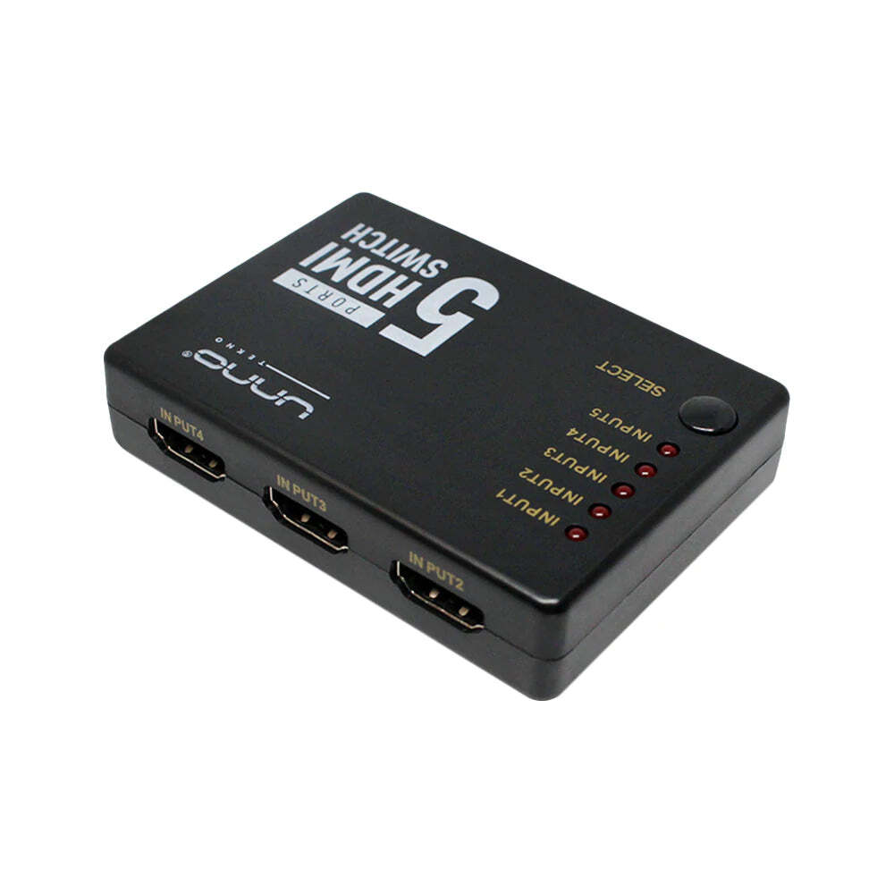 HDMI Switch 5 ports 4K/2K, Automatic Switching, USB Powered, Remote Control