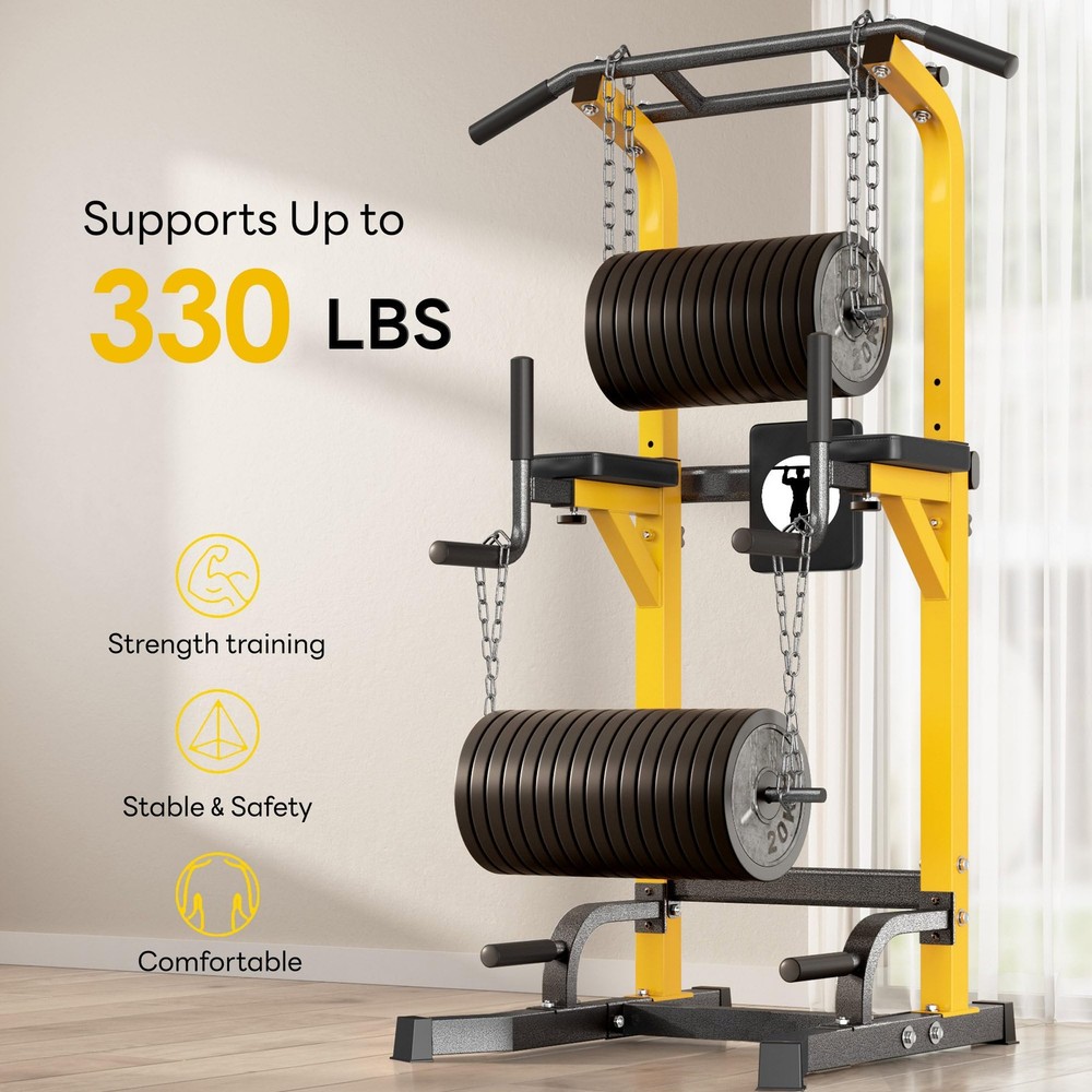 Multi-Function Power Tower Pull Up Bar Station Pull Up Dip Station for Home G...