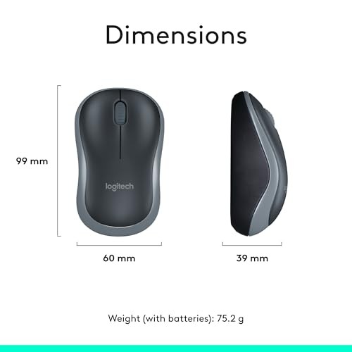 Logitech MK270 Wireless Keyboard and Mouse Combo for Windows, 1 Pack, Black