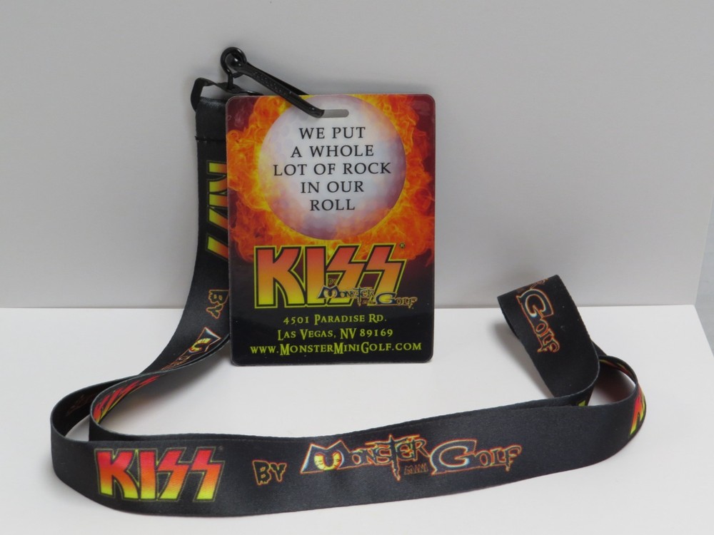 KISS MONSTER MINI GOLF LAS VEGAS LAMINATE WITH LANYARD - SIMMONS STANLEY
