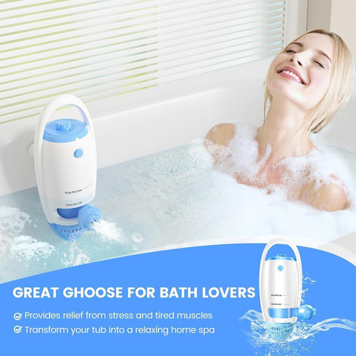 Bath Jet Spa, Jet/Bubble Maker Mode, Bathtub Spa single head, White