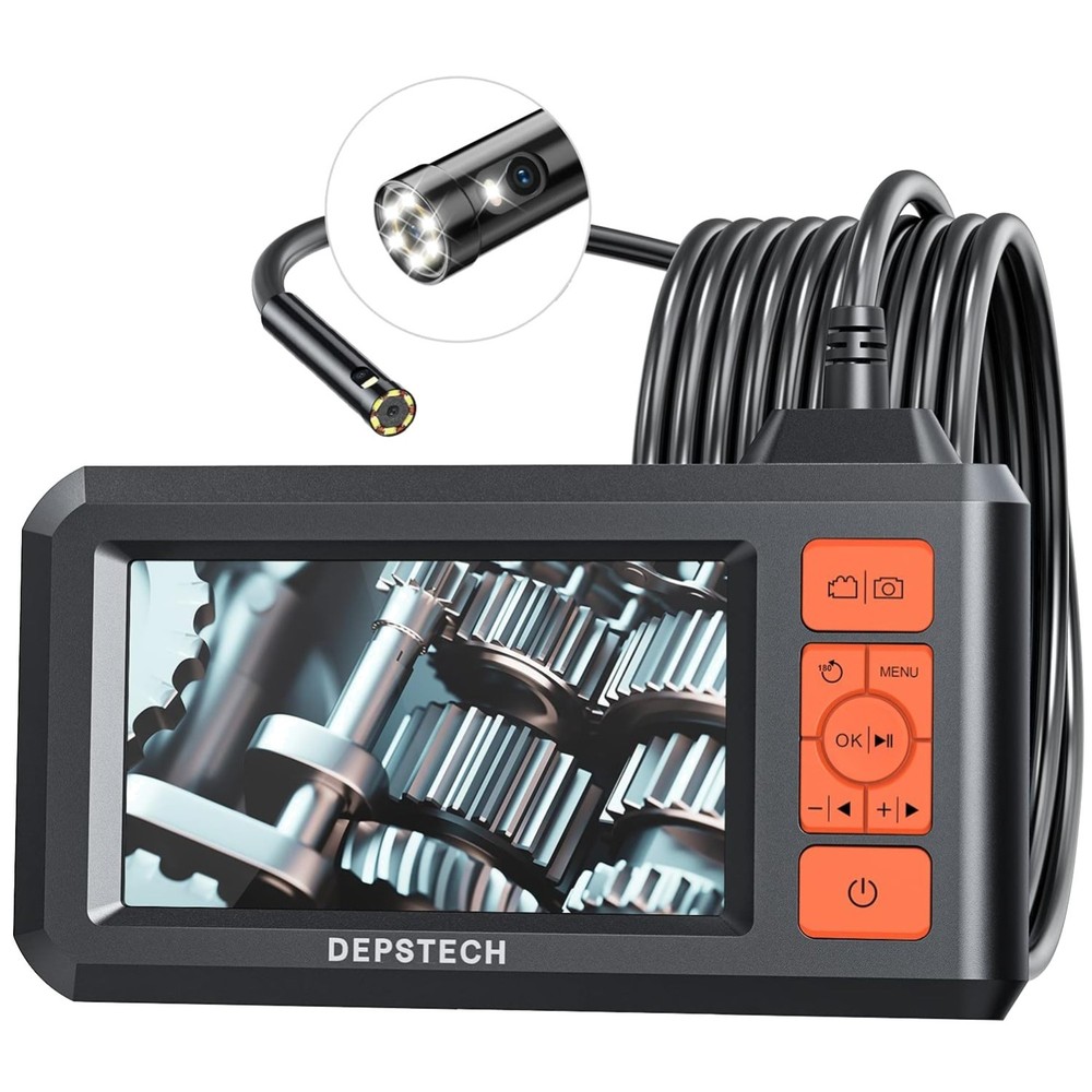 Waterproof Borescope, 4.3" LCD Screen, 16.5FT Cable