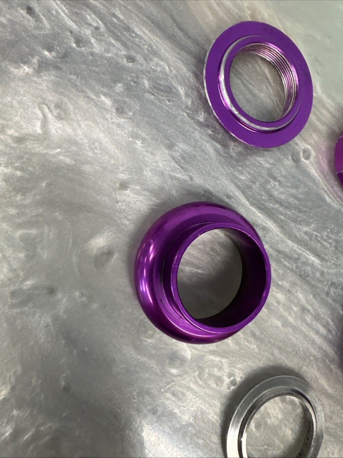 Chris King 2Nut No-Logo Headset 1 1/8" Threaded Purple 3DV 3D Violet 90s MTB