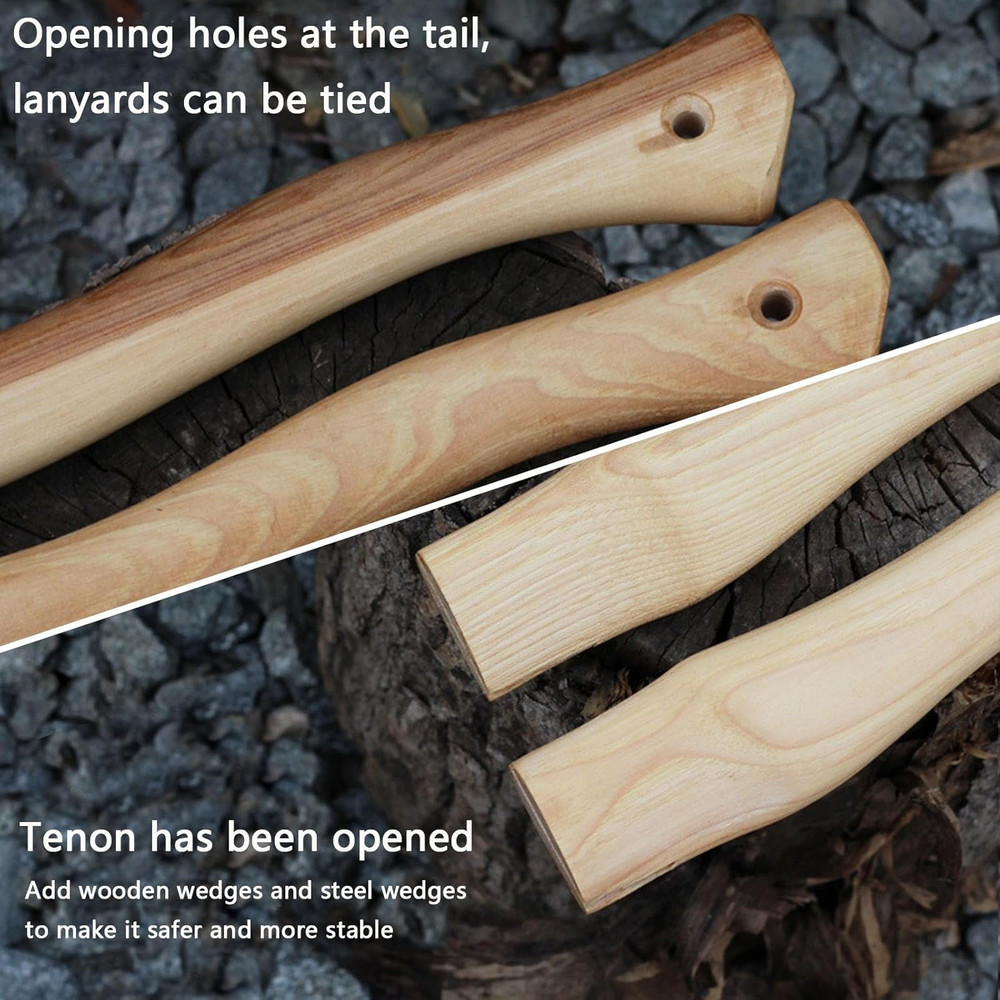 Axe Handle Replacement, 15.75In Hickory Hatchet Handle Replacement for Camping G