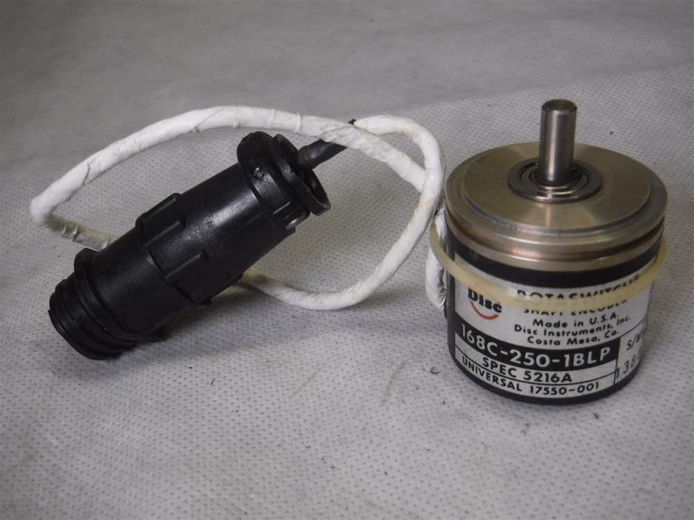 USED DISC ROTASWITCH SHAFT ENCODER 168C-250-1BLP SPEC 5216A H10