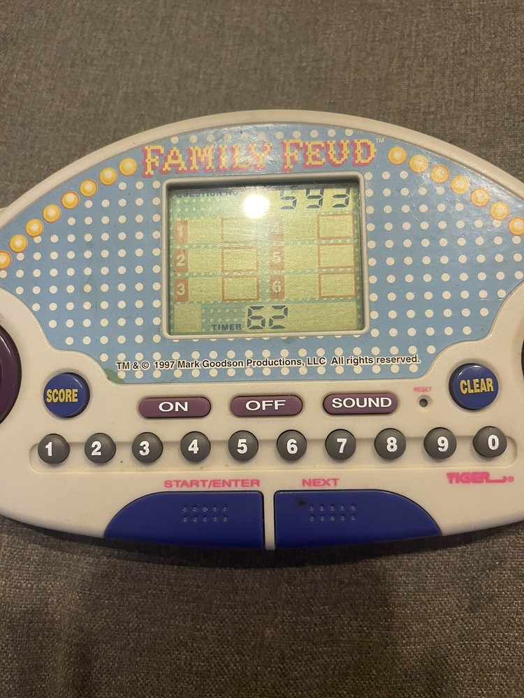 Family Feud Handheld Game with instruction hook!