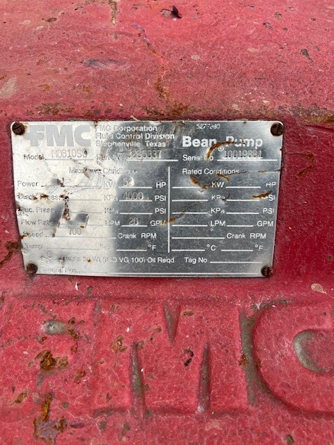 FMC TRIPLEX PUMP M0810S0