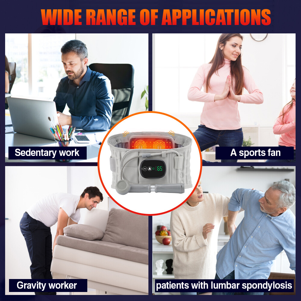 Heating Massage Decompression Belt Lumbar Support for Lower Back Pain Relief