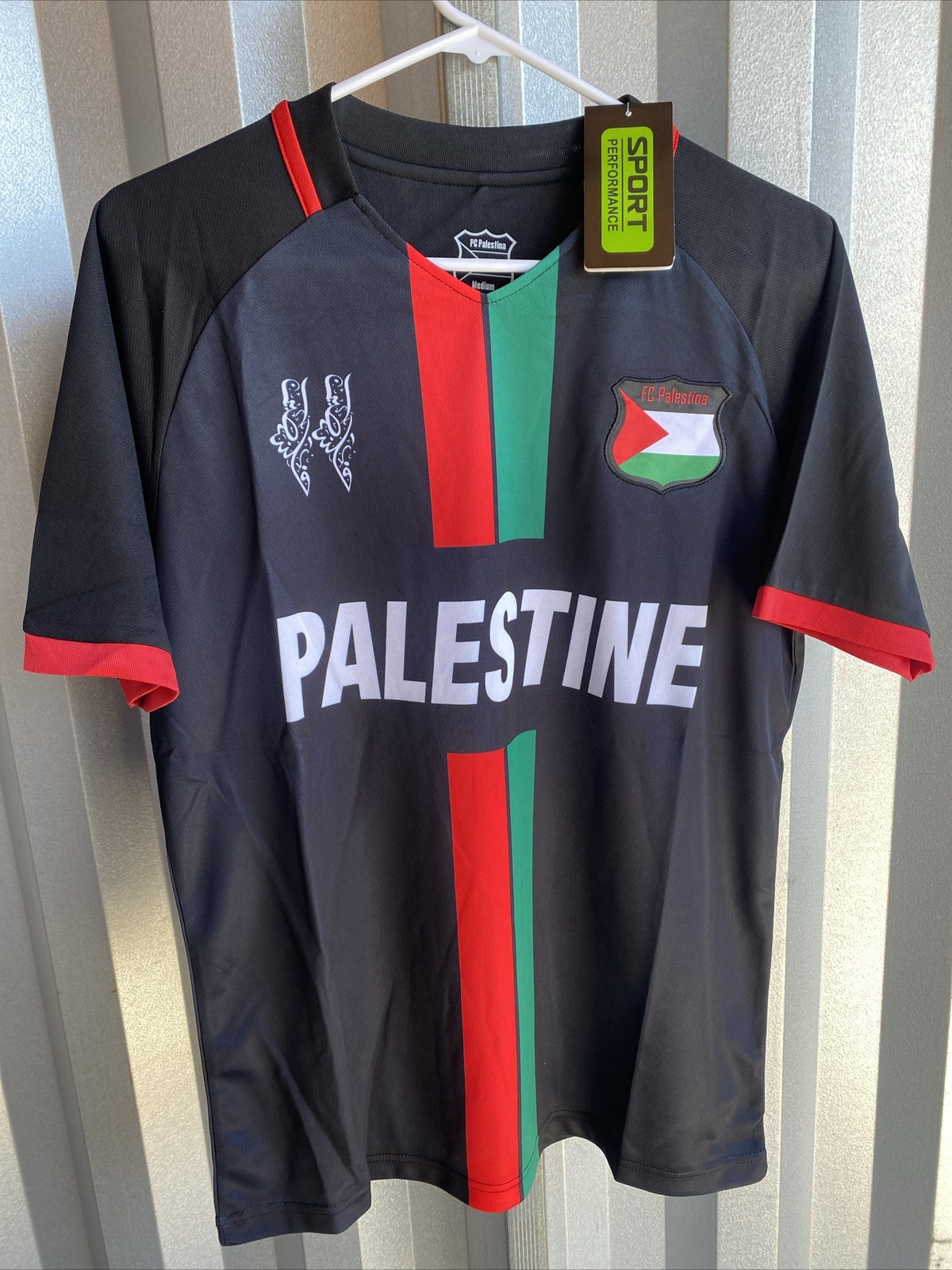 Palestine Away Jersey Black 2024 Size X-large