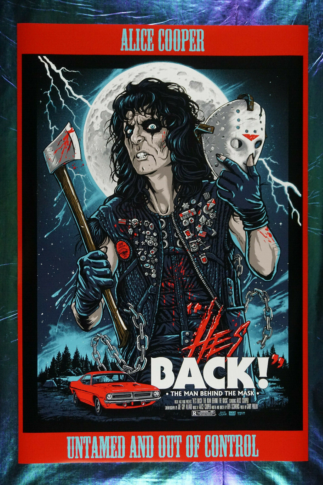 Alice Cooper He's Back Man Behind the Mask Music Poster Red 24X36 New ACHB