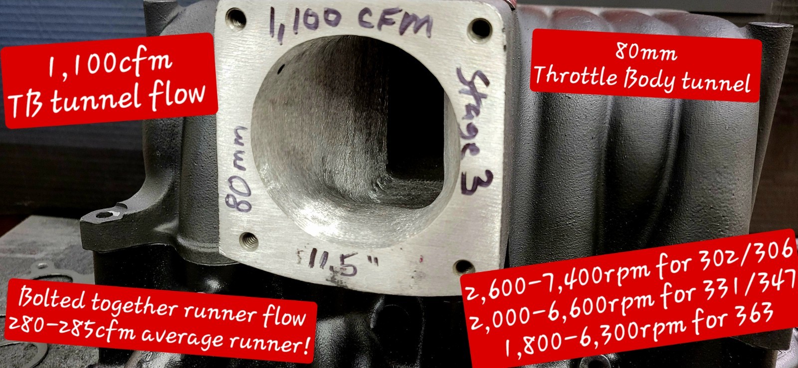 1986-95 STAGE 3 Explorer GT40 Intake manifold from BIGDOGS PORTING!