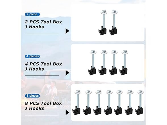 8 PCS Truck Tool Box Mouting Kit