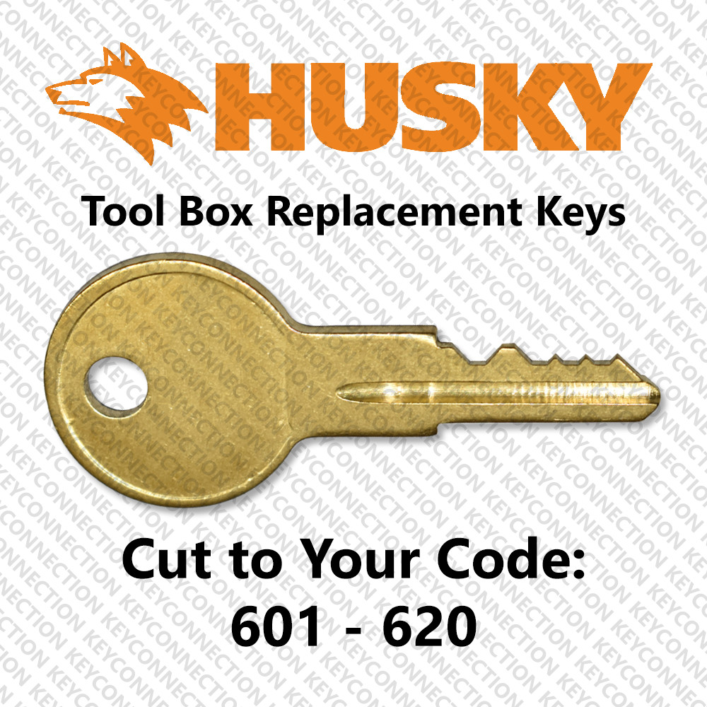Husky Toolbox Key Replacement Home Depot llaves Cut to Code 601 - 620