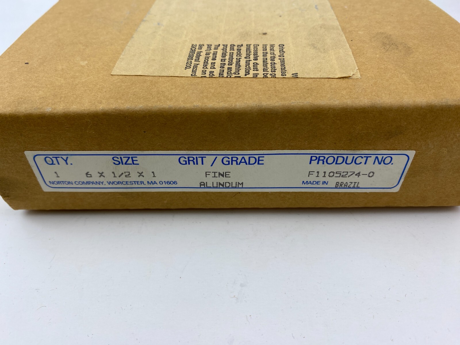 Norton 66252836133 6"x1/2"x 1 100/120 Grit Aluminum Oxide 4140RPM Grinding Wheel