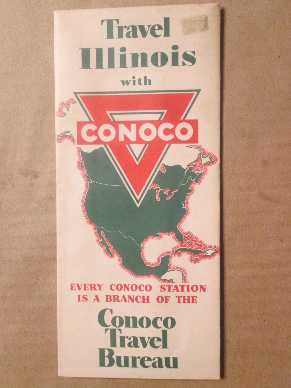 Conoco Highway Road Map of Illinois 1936