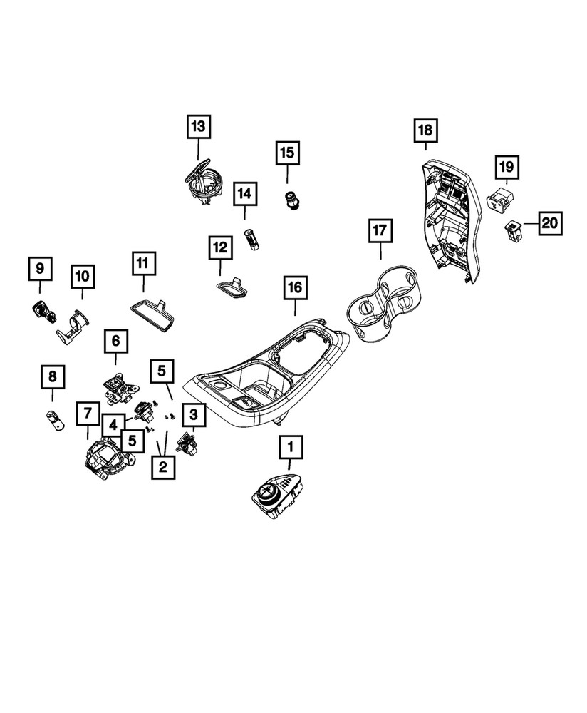 Genuine Mopar Gear Shift Indicator Bezel 6MW42DX8AA