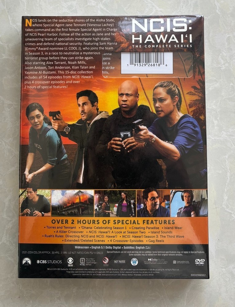 NCIS:夏威夷:完整系列第 1-3 季(DVD,2024,15 张光盘套装)-