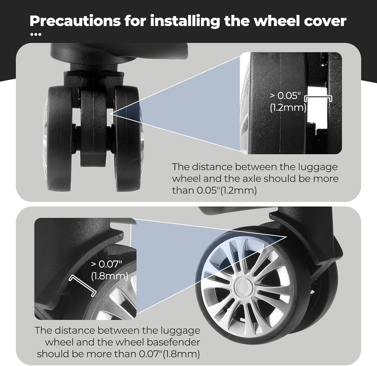 Silicone Luggage Wheel Covers Protector 10PCS Suitcase Spinner Caster Shoes