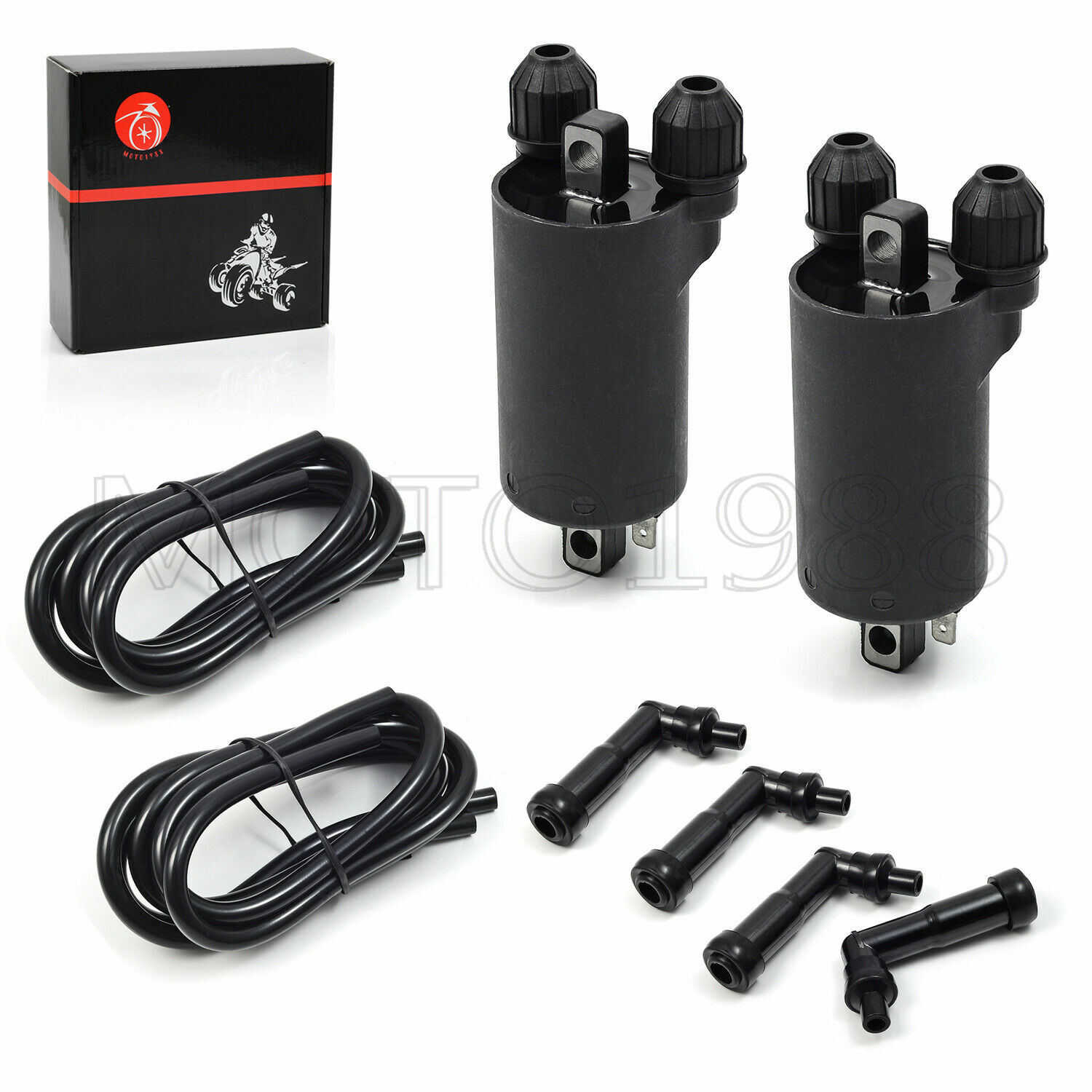 2x Ignition Coils W/ Wire For Honda Nighthawk CB650,Goldwing 1100 GL1100, GL1200