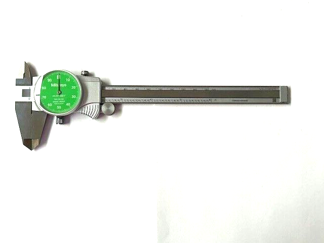 6" DIAL CALIPER .001" GRAD. MITUTOYO 505-742-53J GREEN FACE